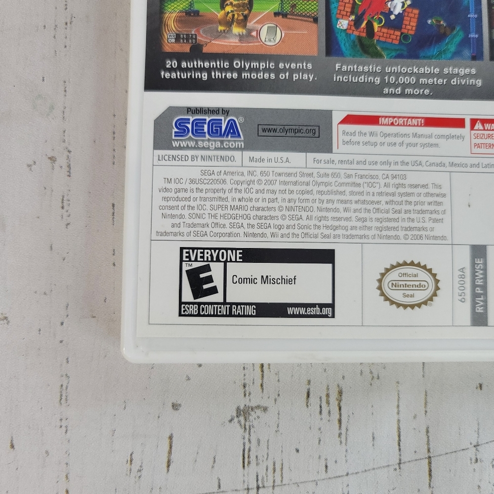 Mario & Sonic at the Olympic Games for Nintendo Wii by Sega - Picture 9 of 9